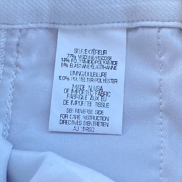 THEORY Korene Trinity 2 Slim Crop Pants Pull On Elastic Waist White Size Small - Picture 7 of 8